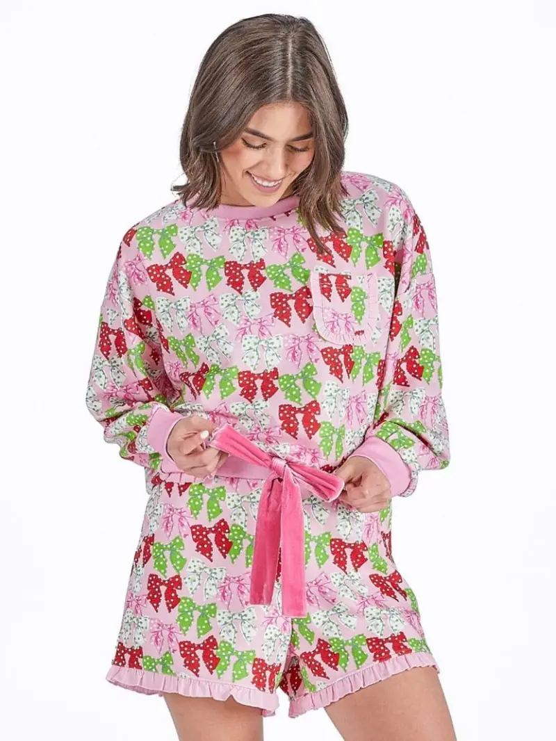 Simply Southern Ruffle Dots Pajama Short Set