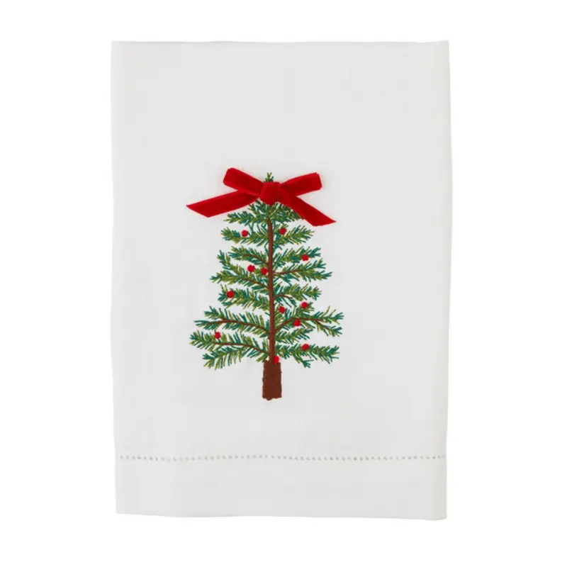 Single Tree Embroidered Towel by Mud Pie