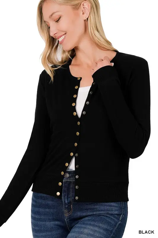 Sleek Cardi- Black