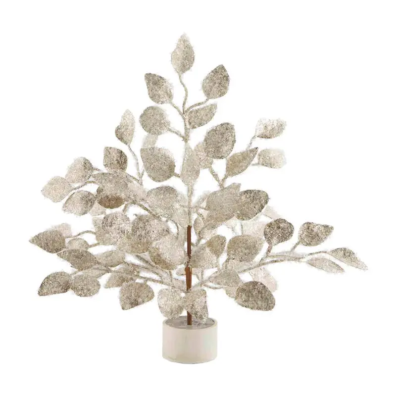 Small Faux Glitter Leaf Tree by MudPie