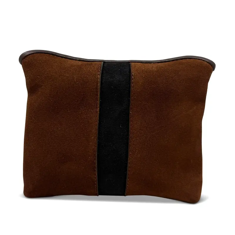Small Fold Pouch - Bronze Suede