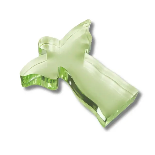Small Green Acrylic Angel Weight