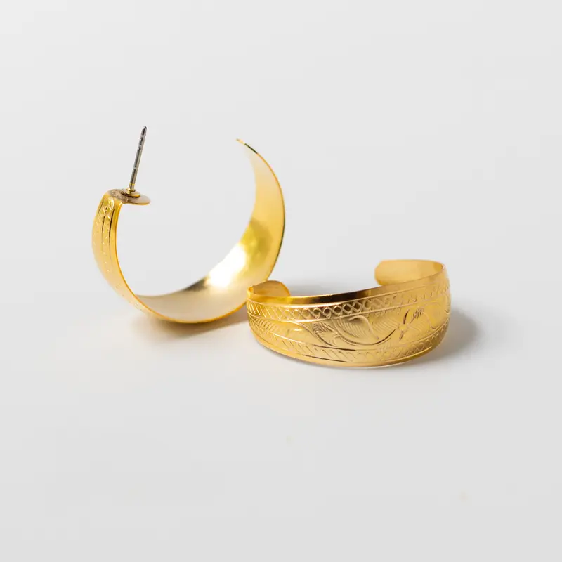 Small Hooplas Hoop Earrings - Gold