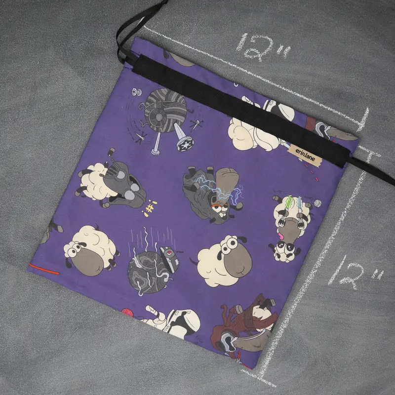 Small Project Bag in Dark Side Sheeple