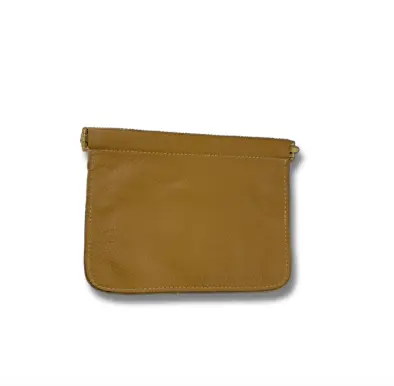 Small Snap Pouch - Brown Leather SAMPLE