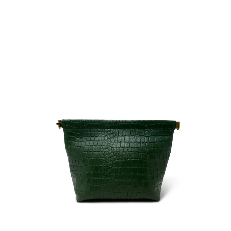 Snap Make Up Bag - Black Forest Croco