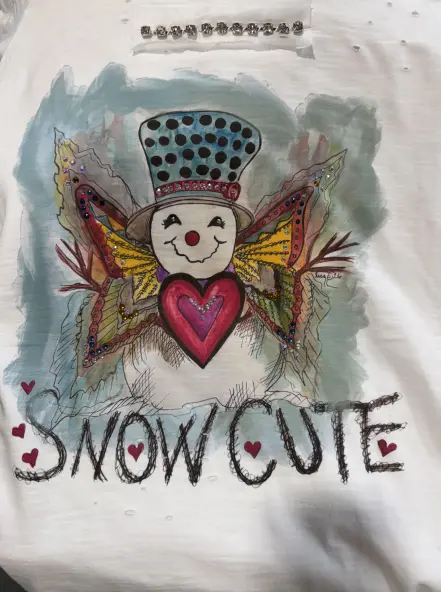 Snow Cute Tattered Tee - PREORDER