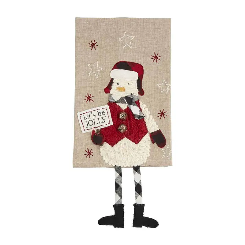 Snowman Xmas Dangle Leg Towel
