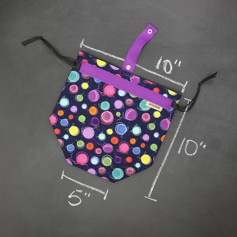 Sock Drawstring Project Bag in One Skein Wonder