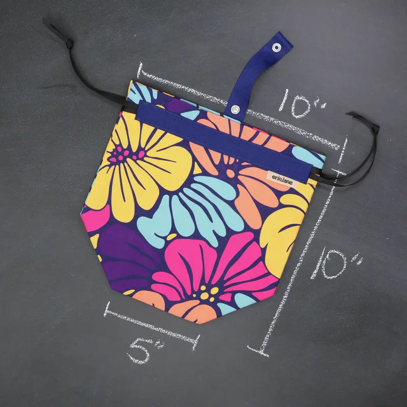 Sock Project Bag in Mod Petals