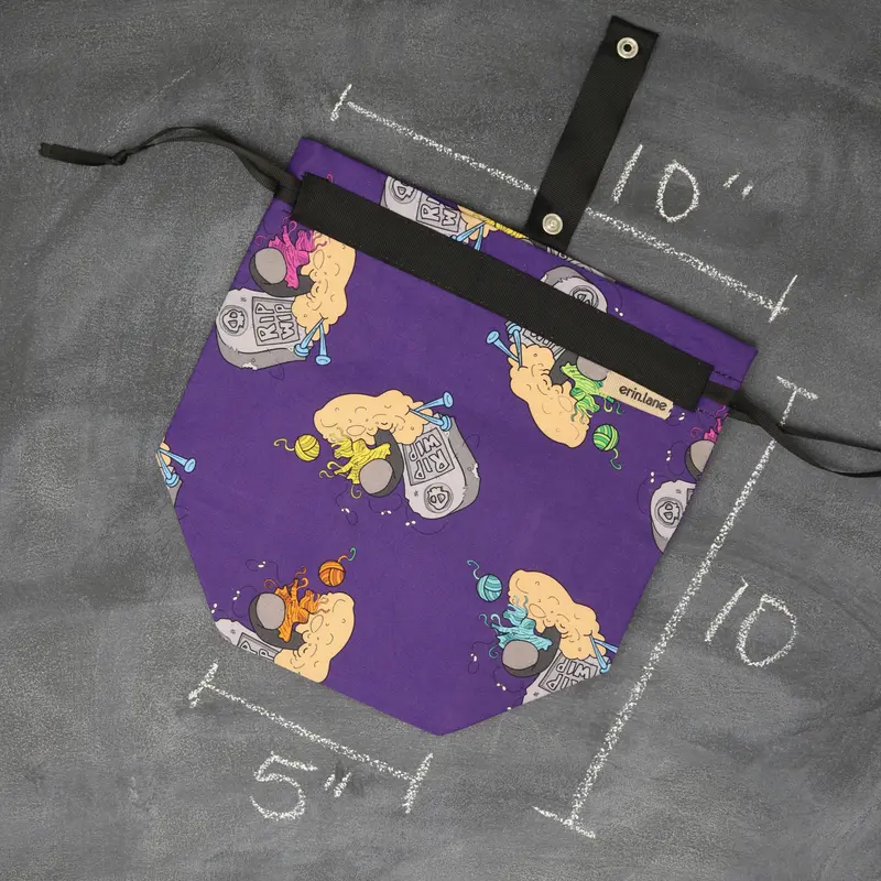 Sock Project Bag in RIP WIP