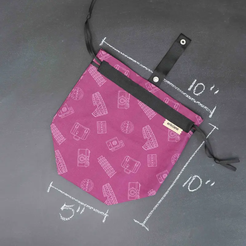 Sock Project Bag in Roman Icons