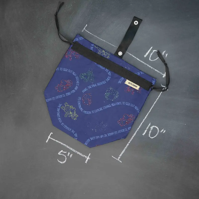 Sock Project Bag in Star Trek Sheeple Saying