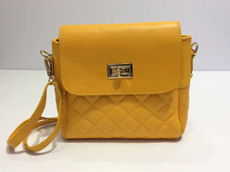 Soft Quilted Italian Leather Purse
