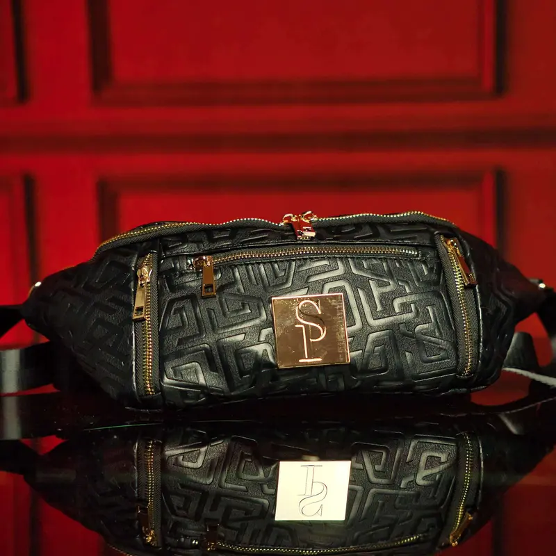 Sole Premise Black Monogram Leather Sling Bag