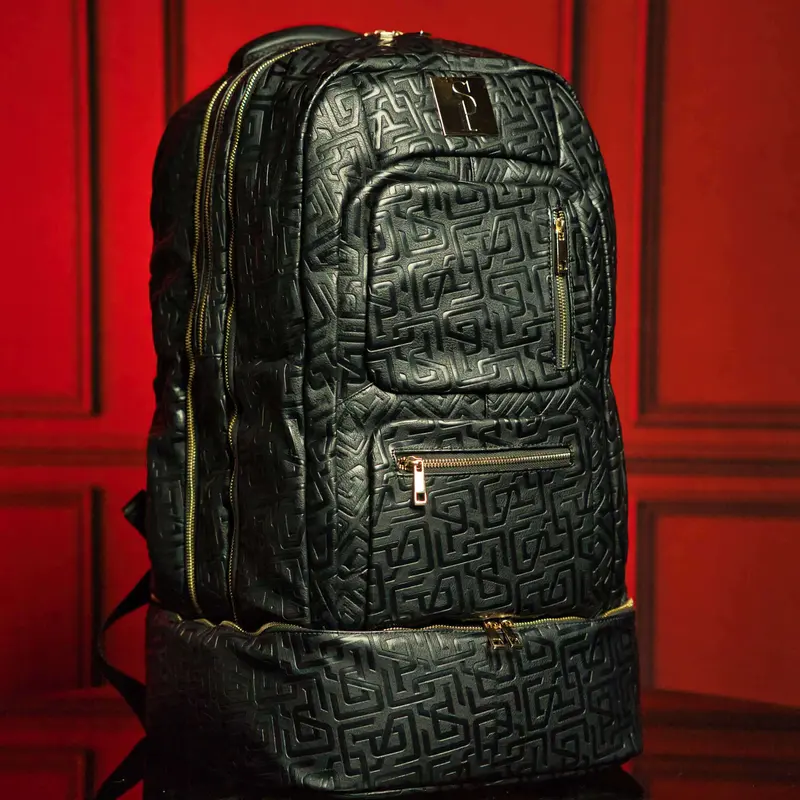 Sole Premise Black Monogram Leather Sneaker Backpack
