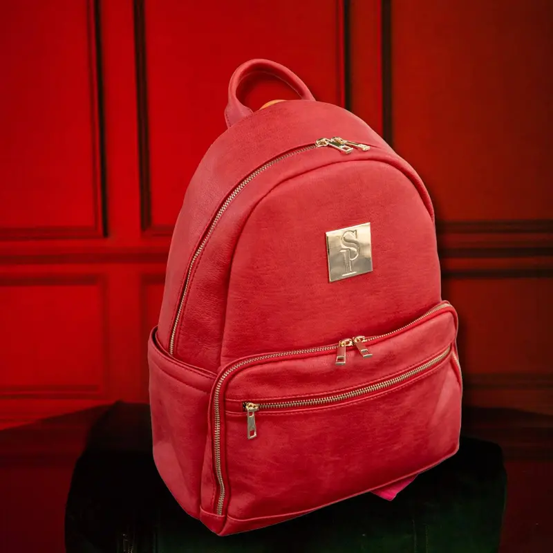 Sole Premise Red Leather Carrier Backpack