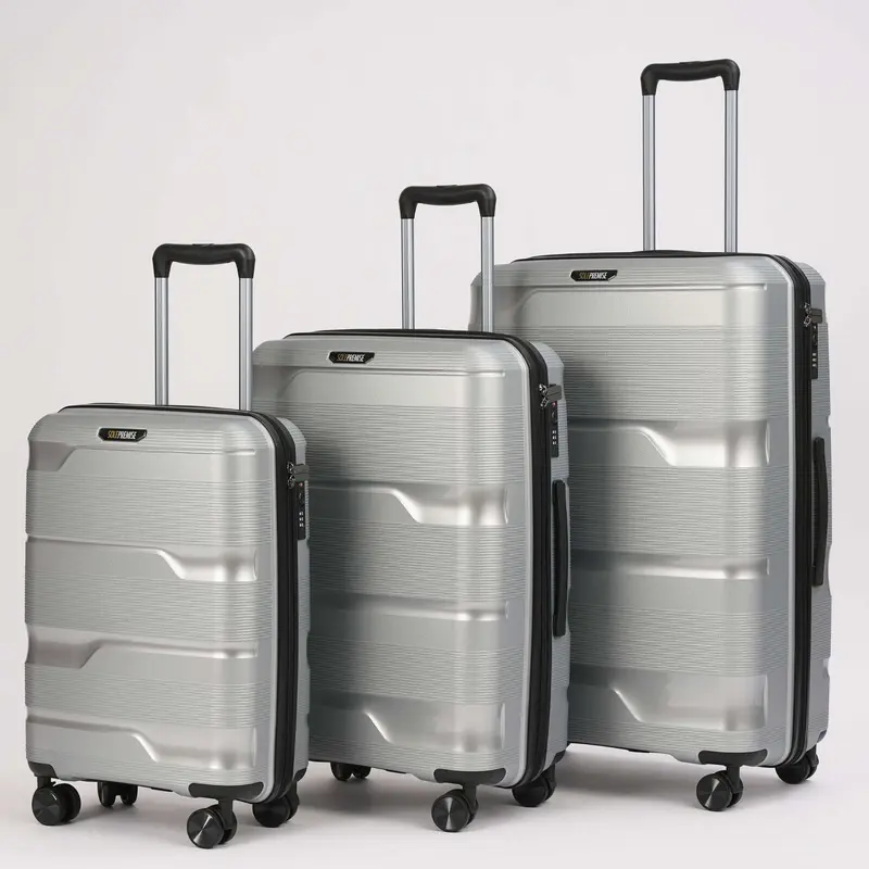 Sole Premise Silver Hardcase 3-piece Luggage Set