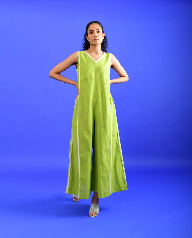 Solid Green Jumpsuit