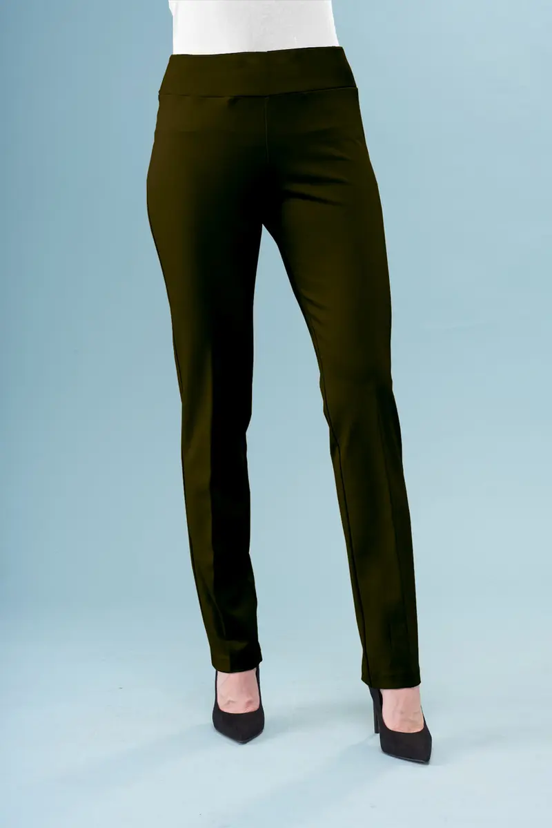 Solid Straight Pants