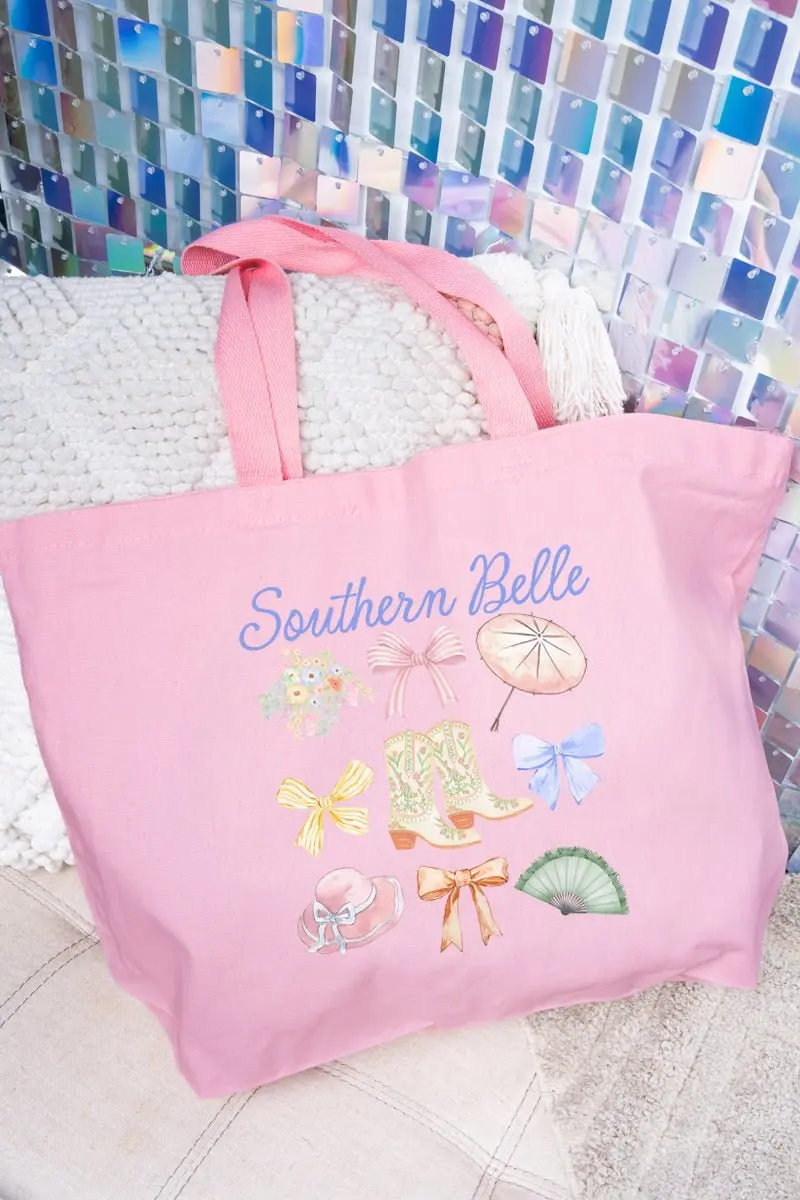 Southern Belle Summer Canvas Jumbo Tote