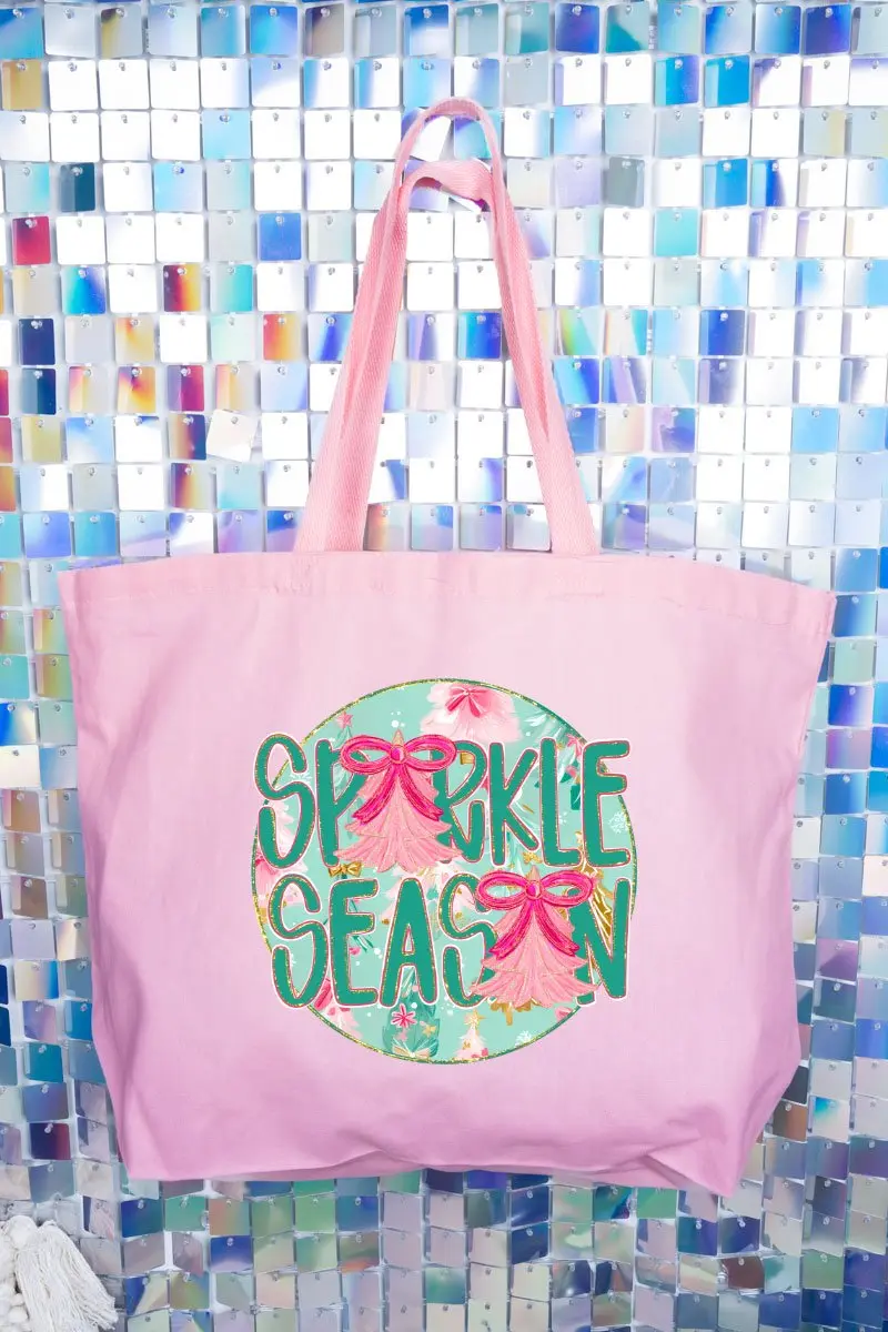Sparkle Season Canvas Jumbo Tote