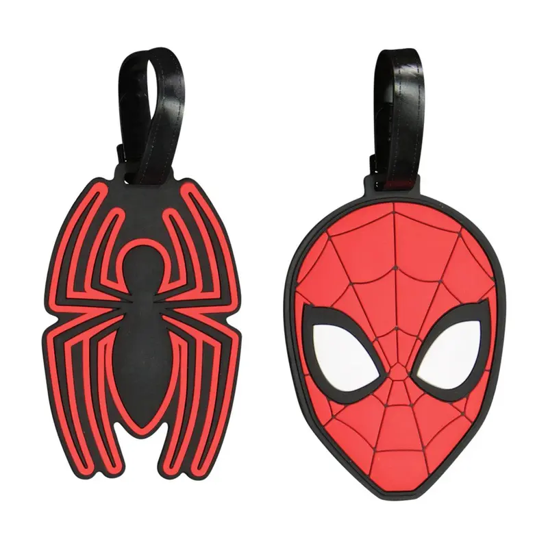 Spiderman 2-Piece Red Luggage Tag Set