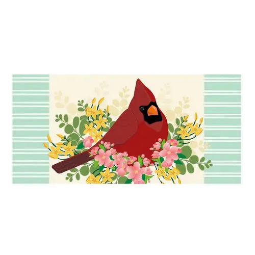 Spring Floral Cardinal Sassafras Switch Mat by Evergreen