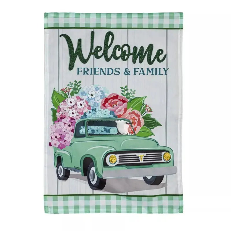 Spring Flower Delivery Applique Garden Flag