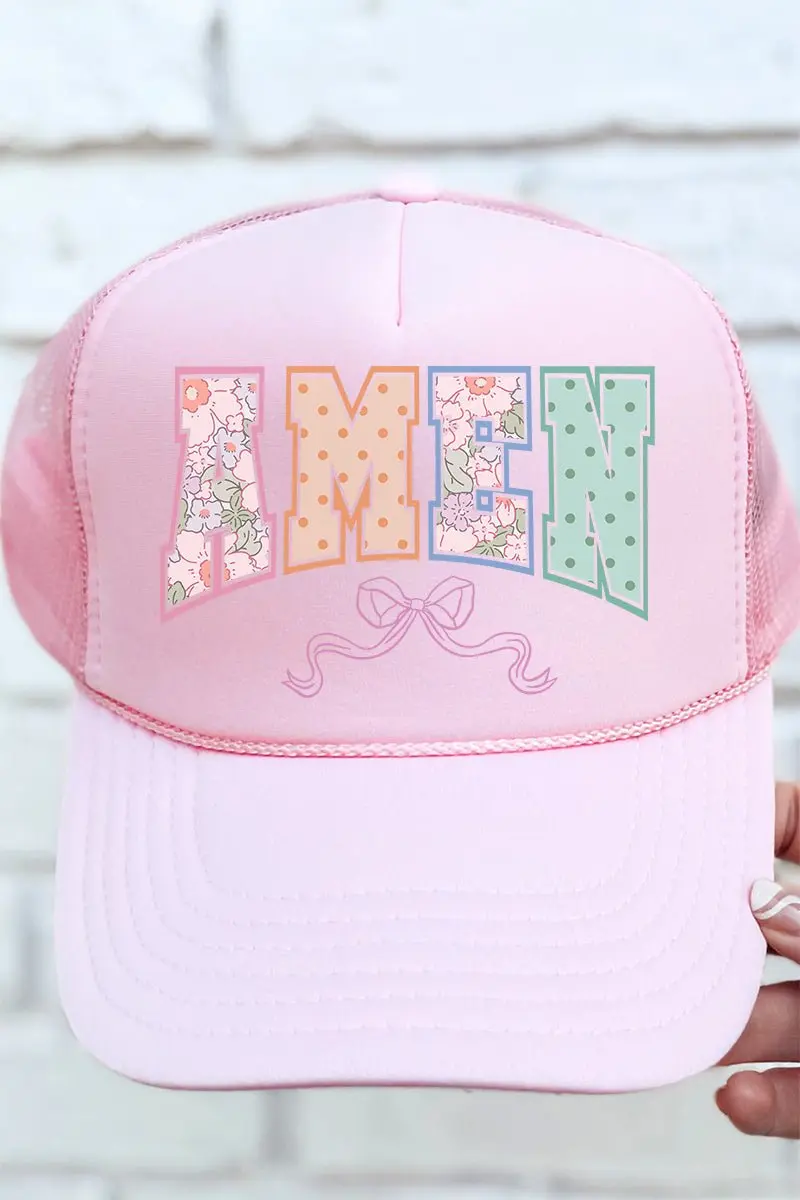Springtime Amen Otto Soft Pink Foam Front Trucker Hat