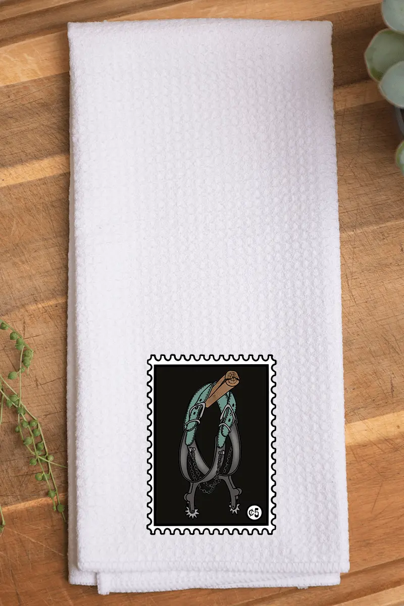 Spur Stamp Waffle Kitchen Towel