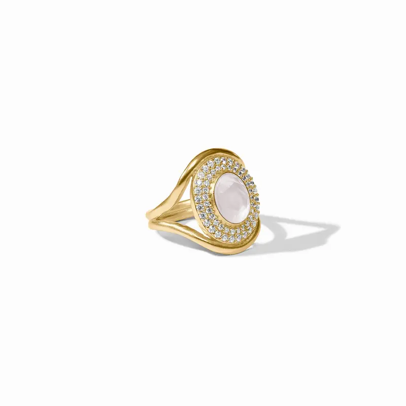 Stardust Statement Ring in Iridescent Clear Crystal