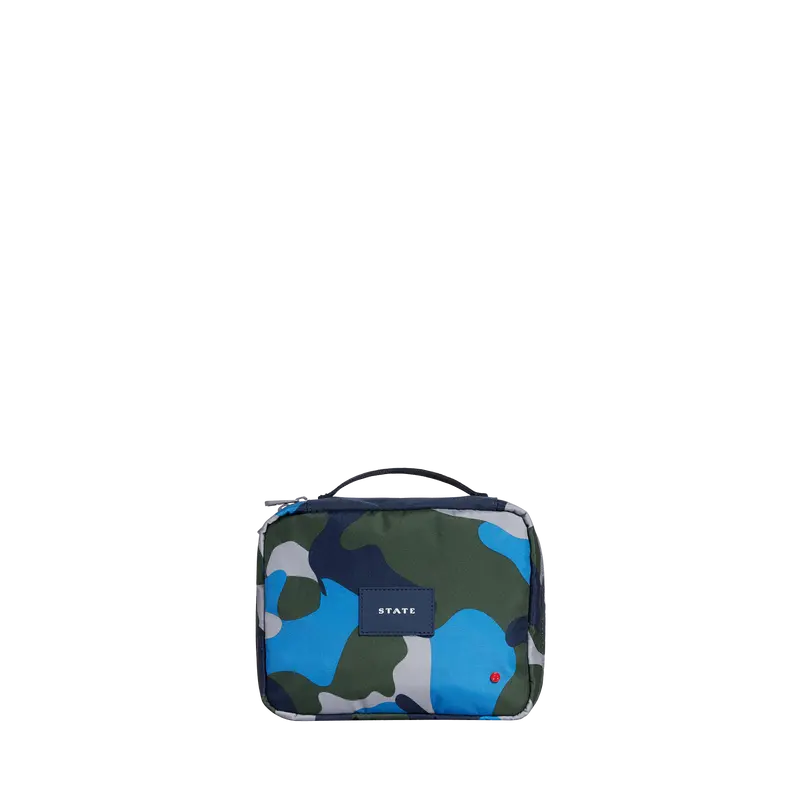 STATE Bags Bensen Toiletry Kit Blue Camo