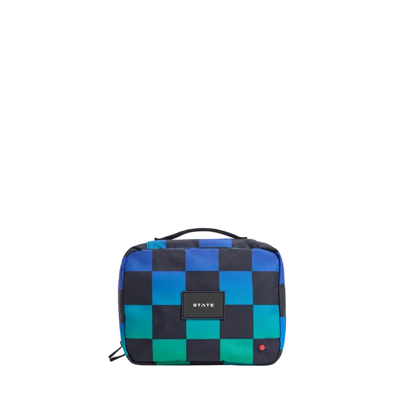 STATE Bags Bensen Toiletry Kit Checkered