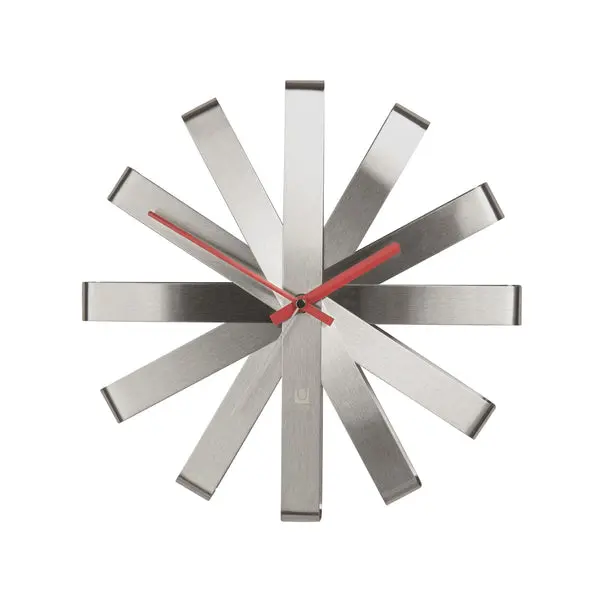 Steel - Ribbon Wall Clock