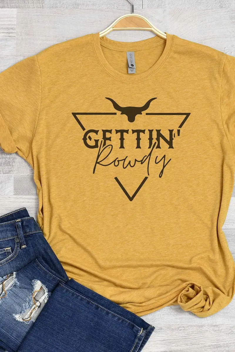 Steer Getting Rowdy Poly/Cotton Tee