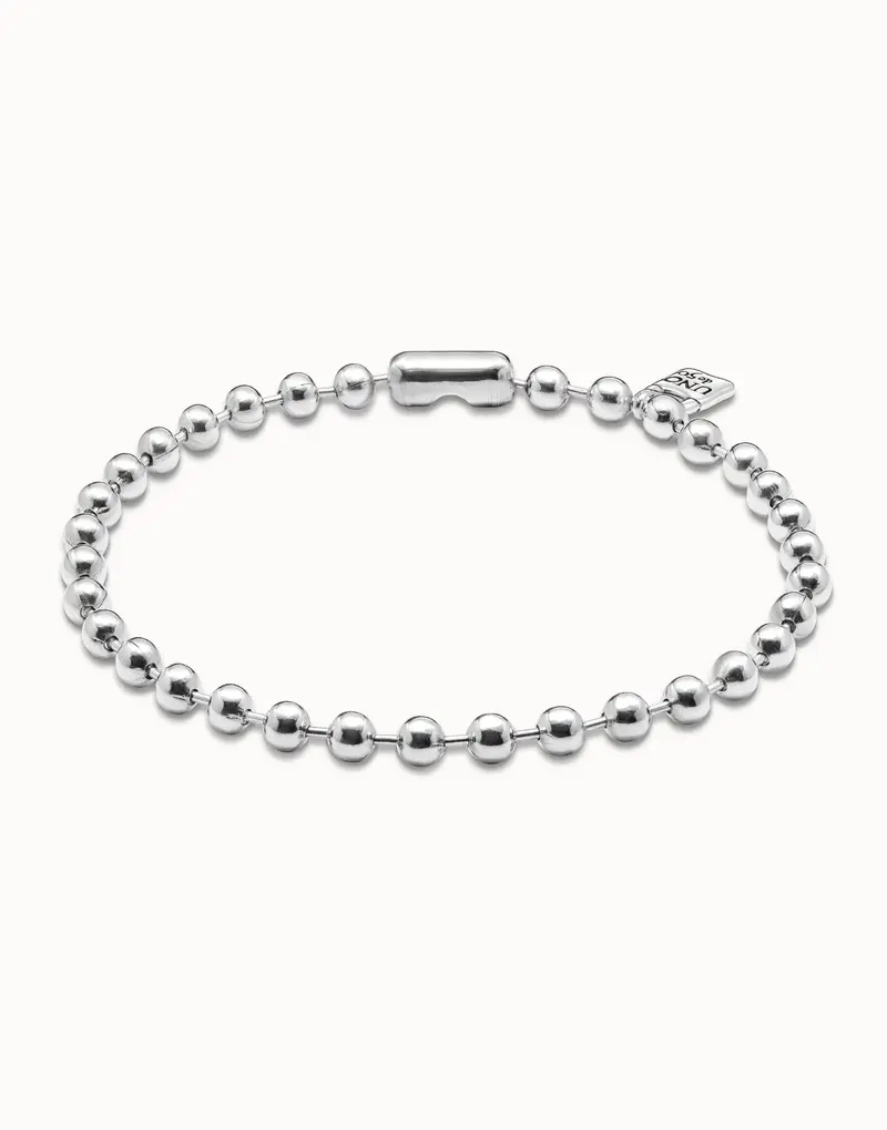 Sterling Silver-Plated Bead Necklace