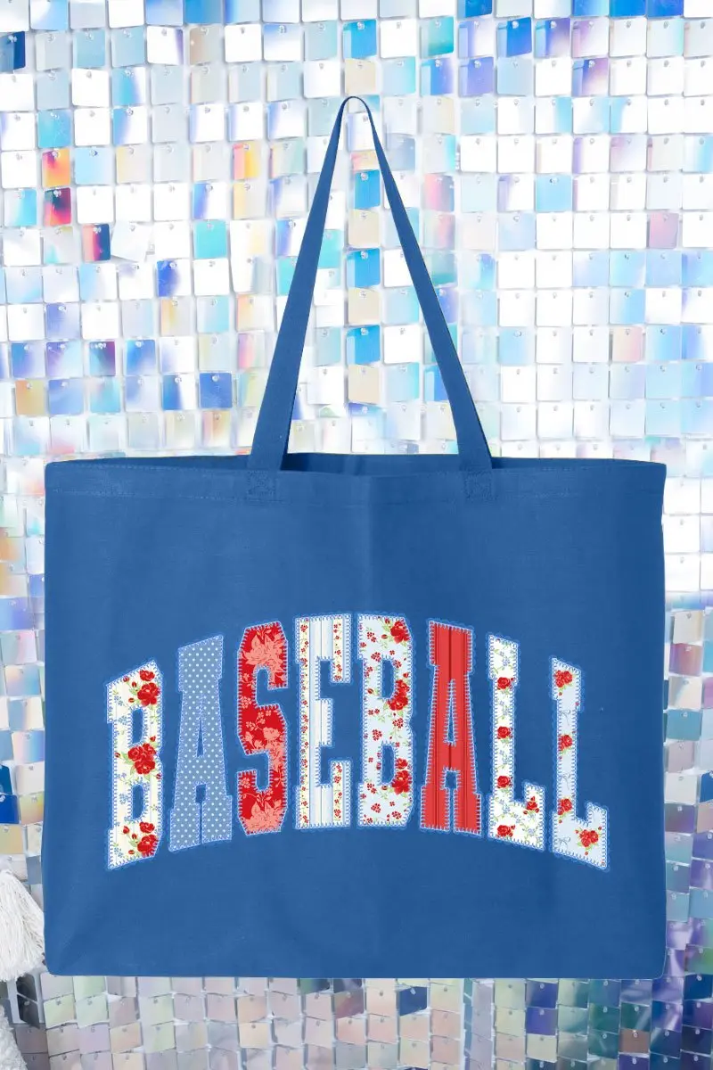 Stitched In Tradition Baseball Canvas Jumbo Tote