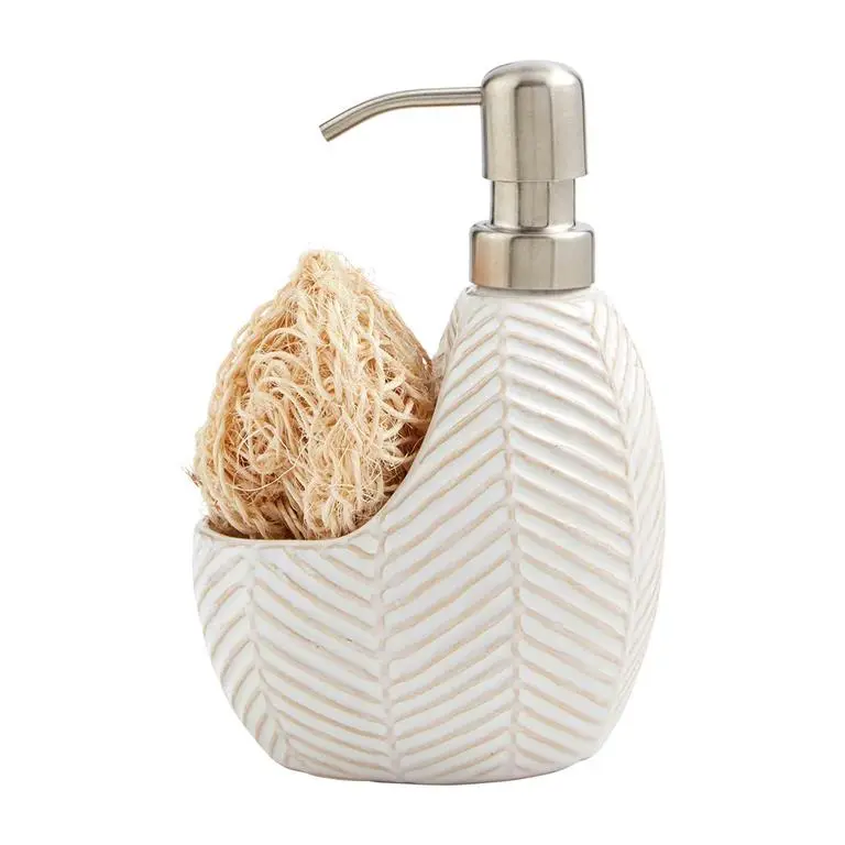 Stoneware Soap with Sponge Set by Mud Pie
