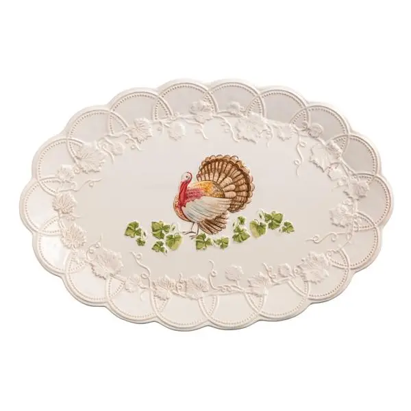 Stoneware Turkey Platter by Mudpie