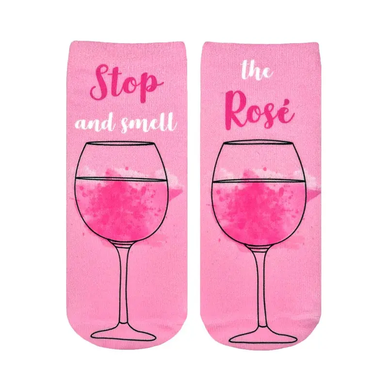Stop And Smell Rose Ankle Socks