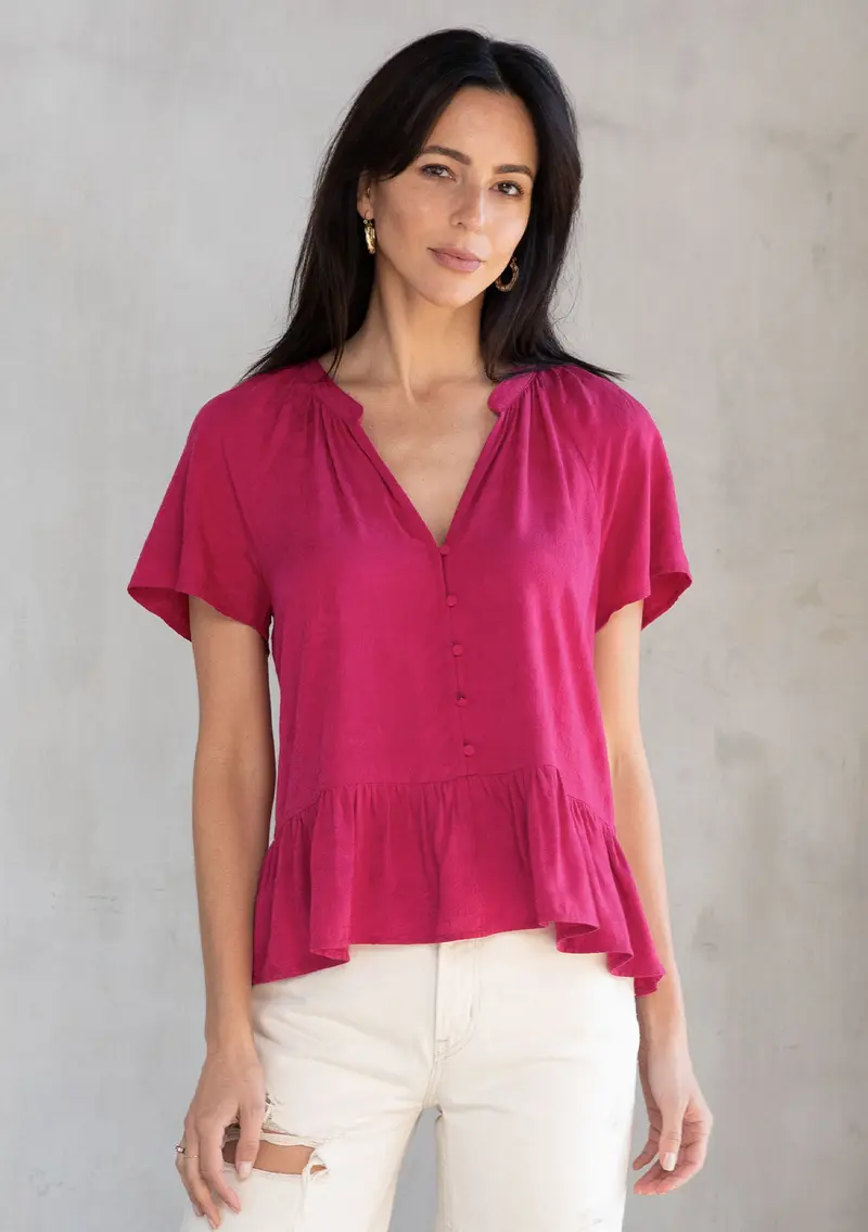 Stories Flutter Sleeve Top
