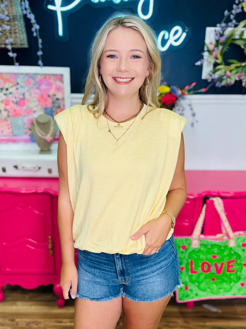 Stripe Society Top - Yellow