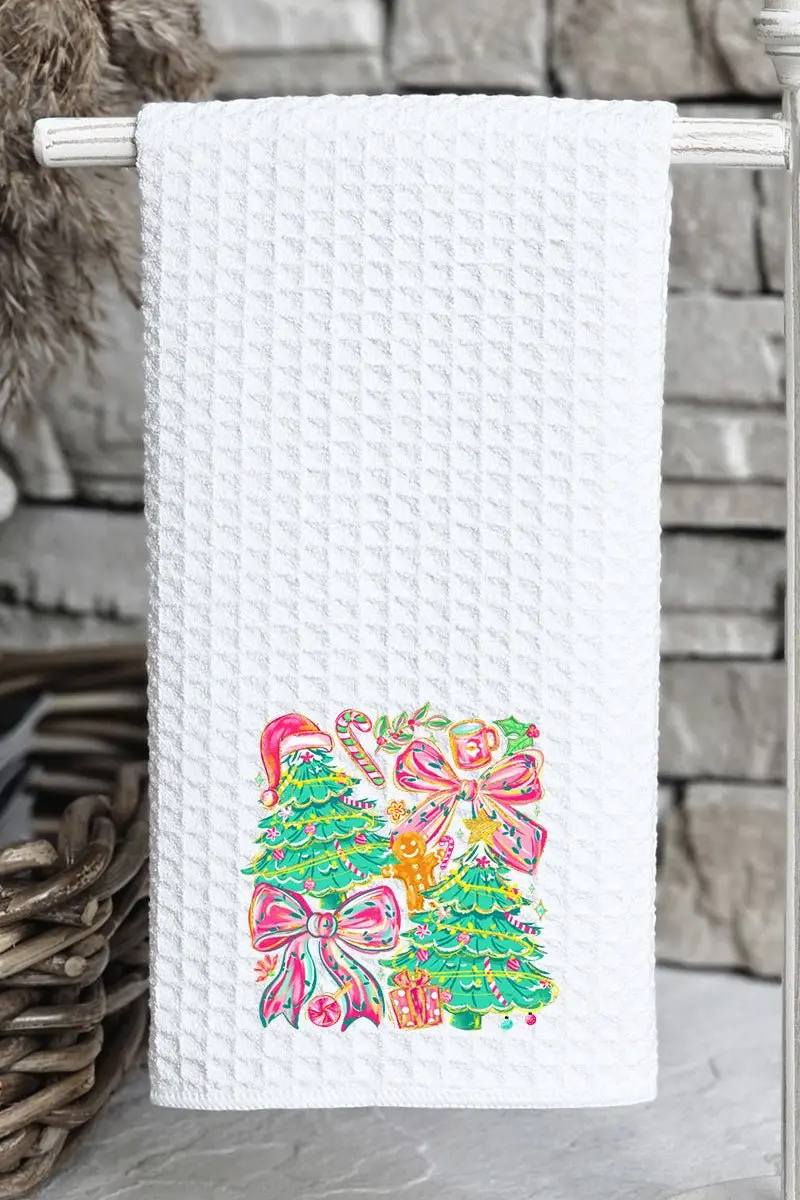Sugarplum Magic Waffle Kitchen Towel