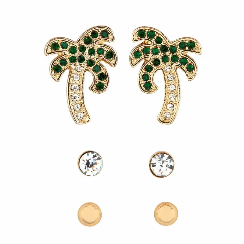 Summer Palm Tree Icon Earrings