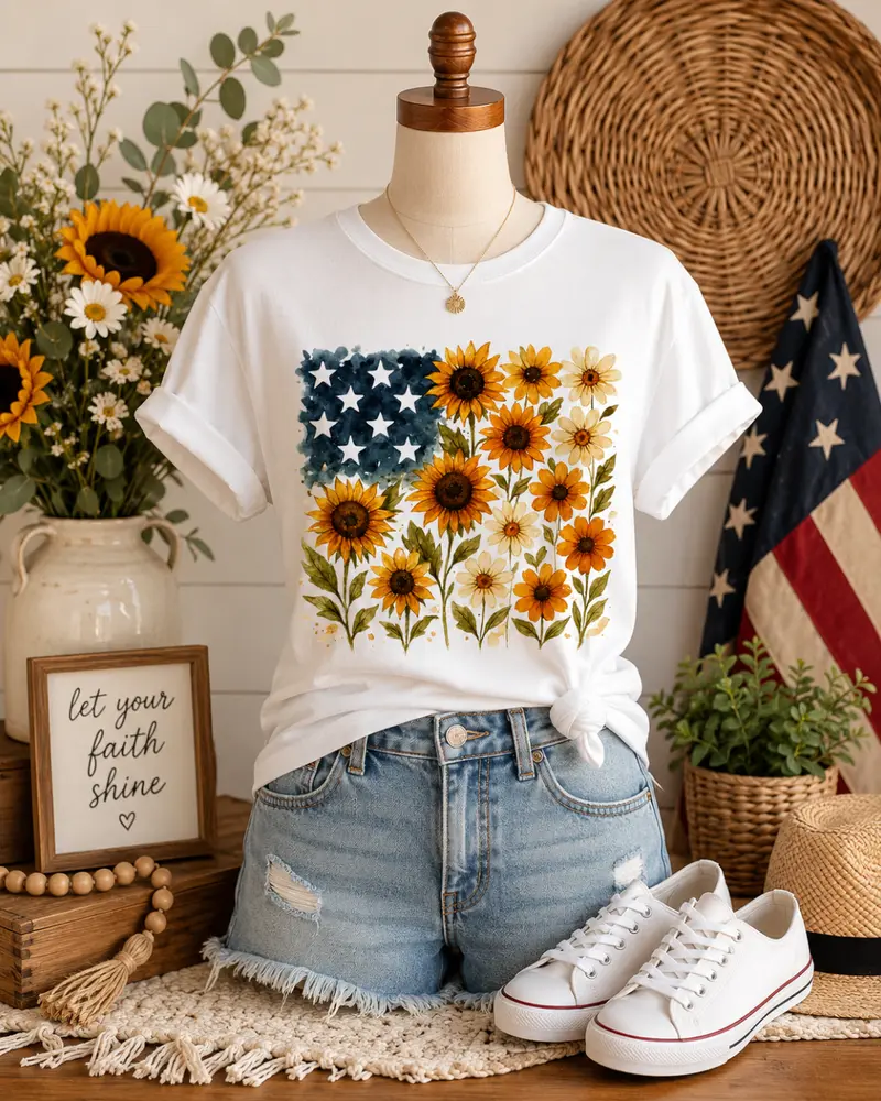 Sunflower Americana Tee