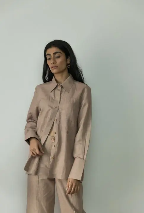 Sunset Rose Solid Shirt