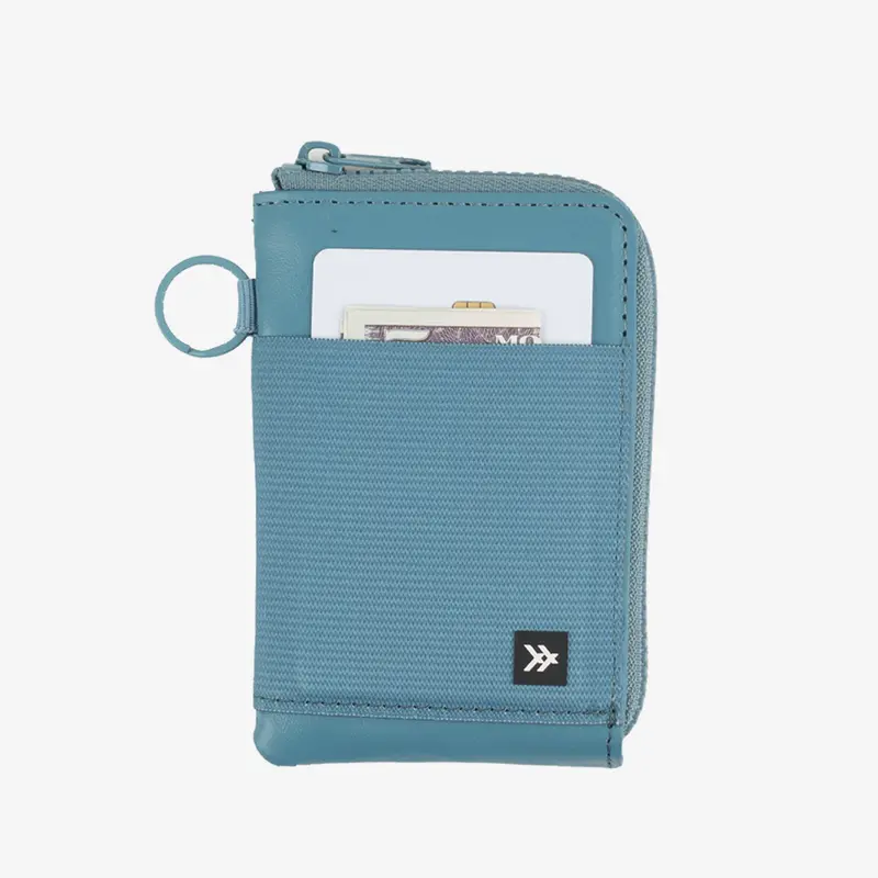 Surf Blue - Leather Zip Wallet