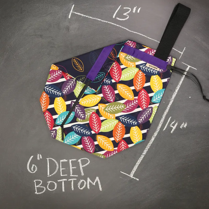 Sweater Drawstring Bag in Birchwood Blitz