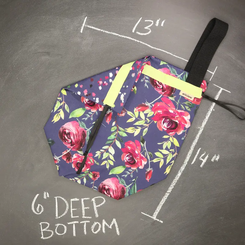 Sweater Drawstring Bag in Garnet Terrace